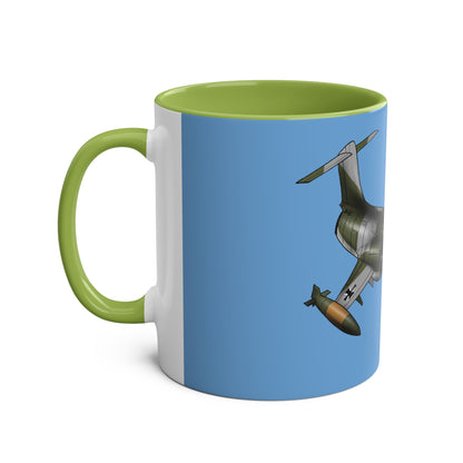 Starfighter Two-Tone Coffee Mugs, 11oz - Funky Aviation