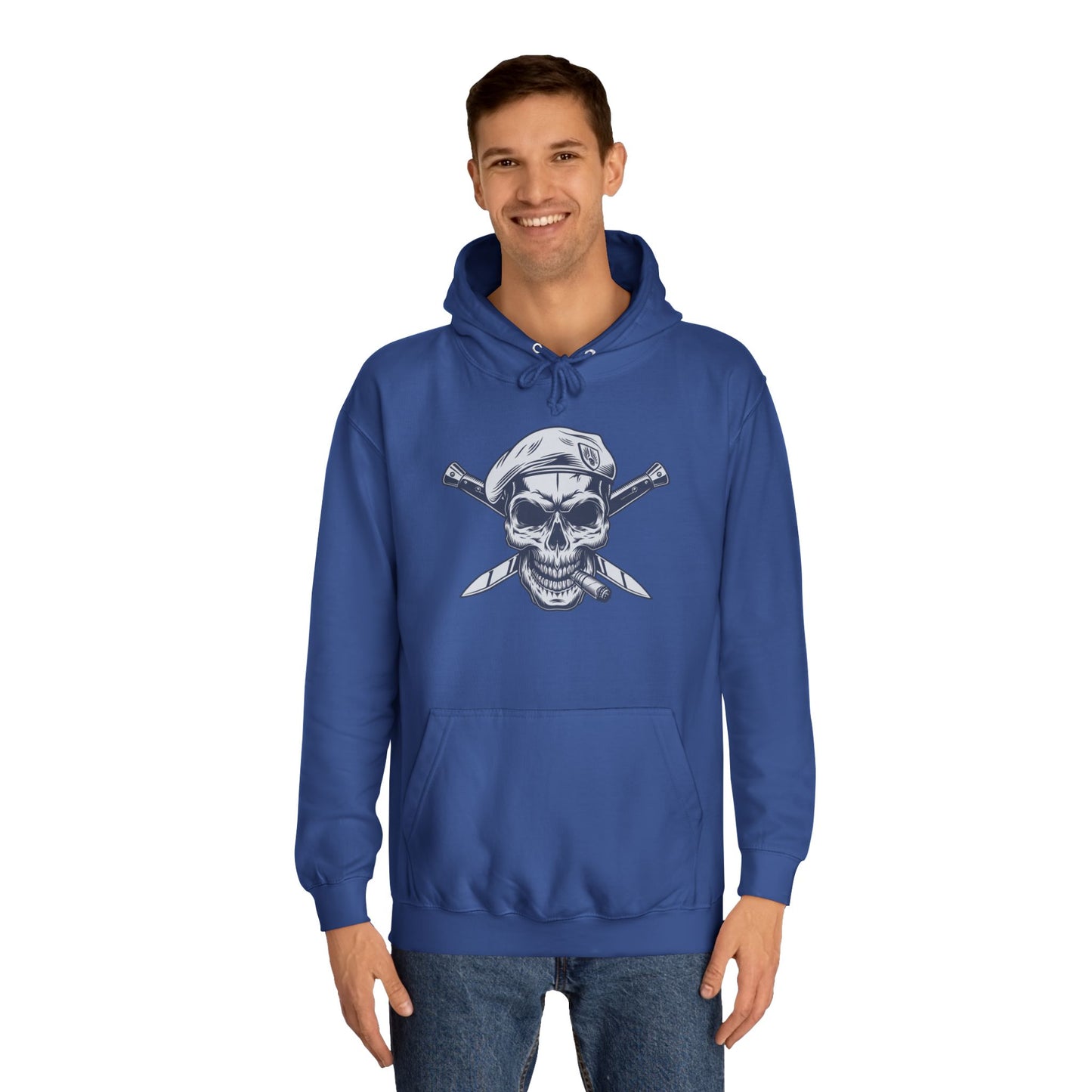 Combat Skull Cigar Design - Hoodie