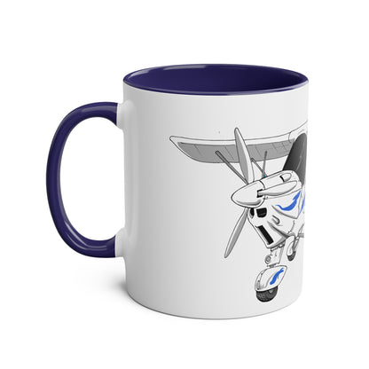 Ikarus C42 Two-Tone Coffee Mugs, 11oz - Funky Aviation