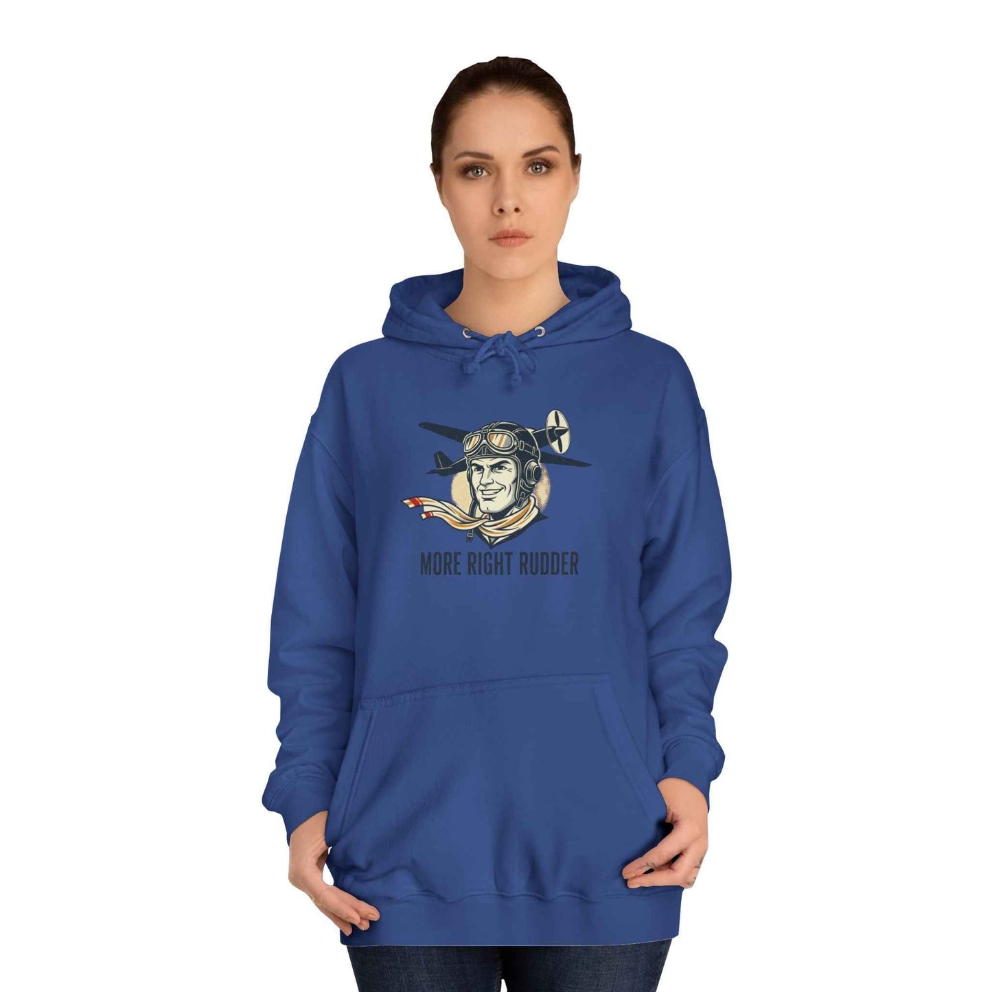 More Right Rudder Hoodie — "I Only Look This Relaxed Because You Can't See My Feet" Vintage Pilot Graphic Hoodie