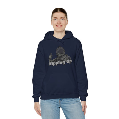 Nipping Up Fighter Pilot design Unisex Heavy Blend™ Hooded Sweatshirt - Funky Aviation