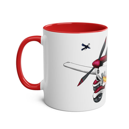 PA28 Team Low Wing Two-Tone Coffee Mugs, 11oz - Funky Aviation
