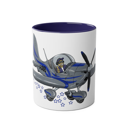 Eurostar EV97 Captain Cool Two-Tone Coffee Mugs, 11oz - Funky Aviation