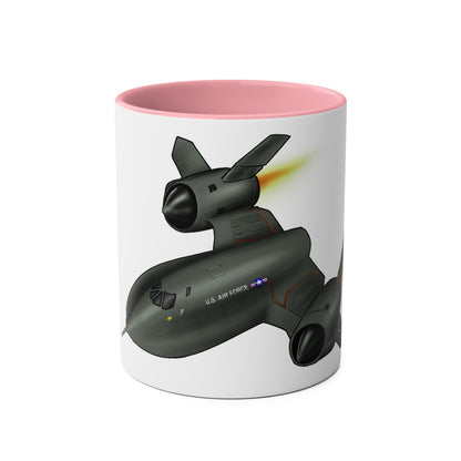 SR71 Blackbird USAF Two-Tone Coffee Mugs, 11oz - Funky Aviation