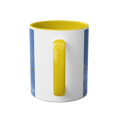 Guppy Aircraft Retro Two-Tone Coffee Mugs, 11oz - Funky Aviation