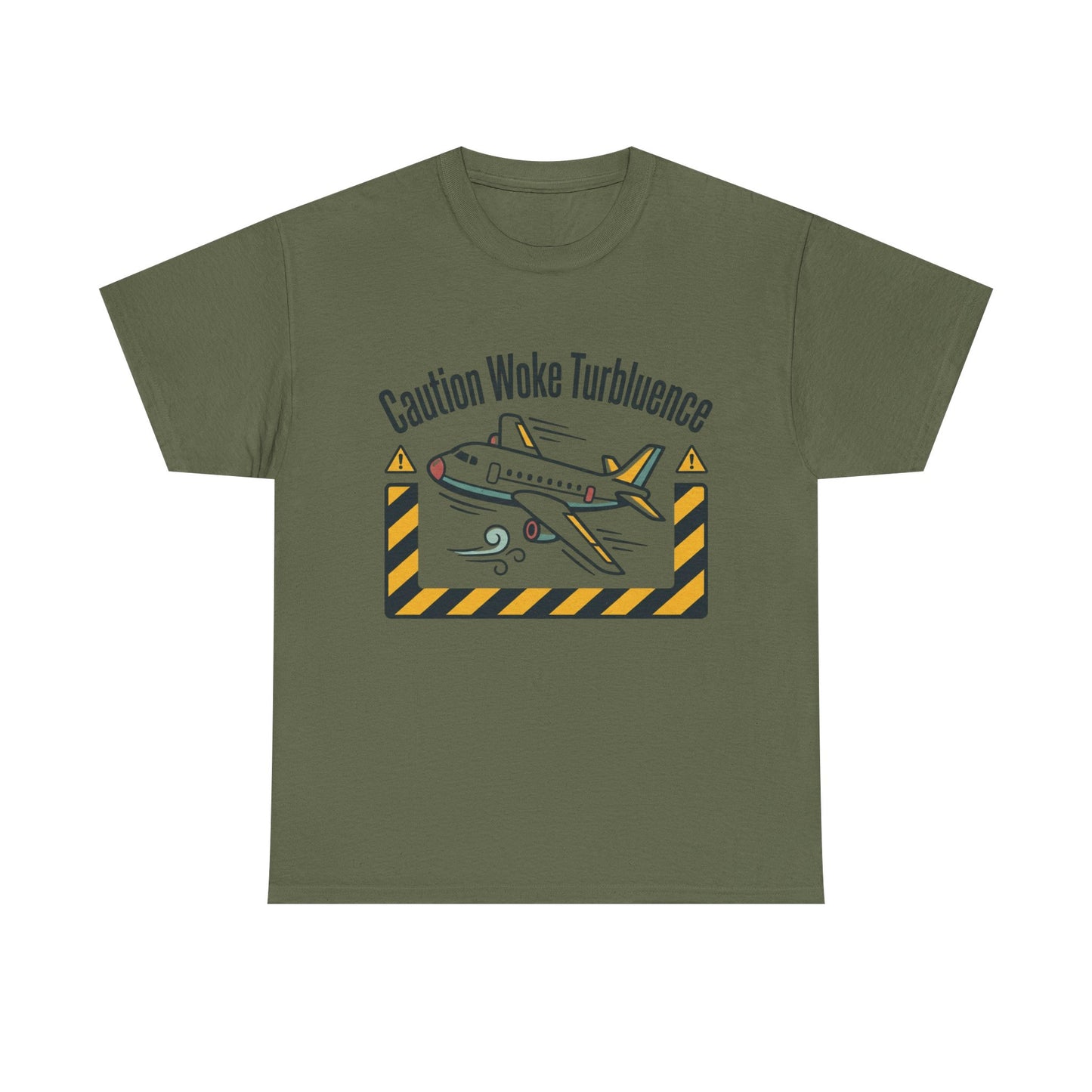 Caution Woke Turbulence Tee — Funny Travel Shirt for Aviation Fans