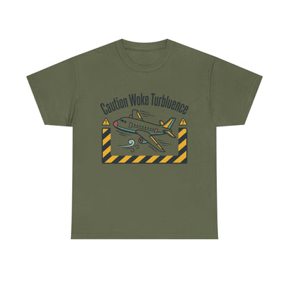 Caution Woke Turbulence Tee — Funny Travel Shirt for Aviation Fans
