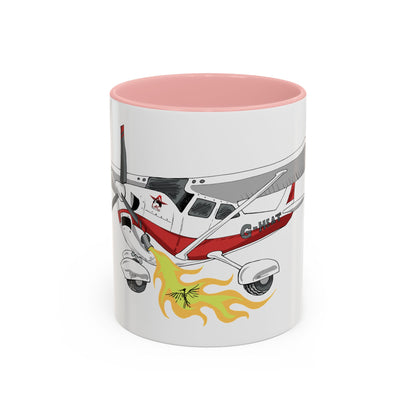 Coffee Mug - Cartoon Cessna Aircraft with LAC Logo