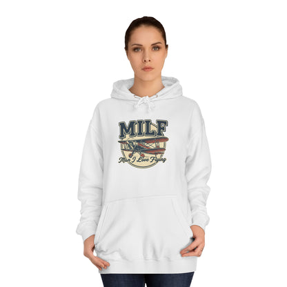 MILF Retro Flag Hoodie – Vintage Americana College Style
