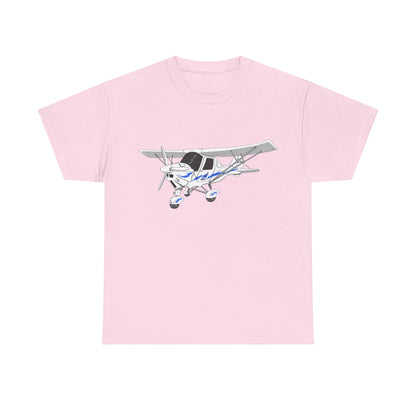 Microlight C42 (Blue) Heavy Cotton Tee - Perfect Gift for Pilots, Aviation Enthusiasts, Travel Lovers, Airplane Birthday, Casual Wear