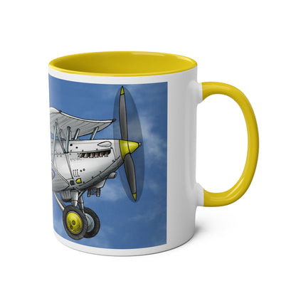 Vintage Nimrod Two-Tone Coffee Mugs, 11oz - Funky Aviation
