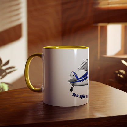 Super Cub Two-Tone Coffee Mugs, 11oz - Funky Aviation
