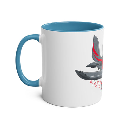 Eurostar EV07 Captain Cool Two-Tone Coffee Mugs, 11oz - Funky Aviation