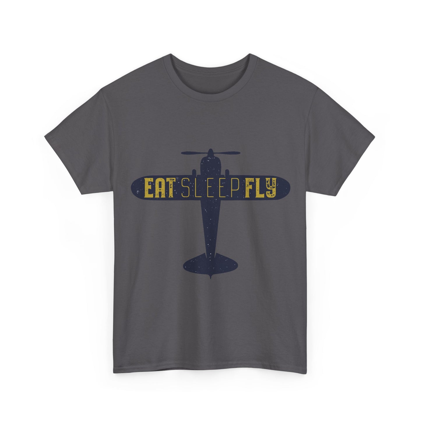 Eat Sleep Fly T-Shirt — Vintage Airplane Pilot Tee