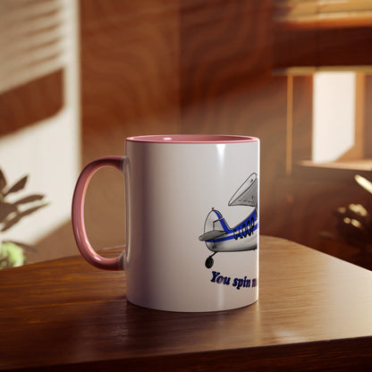 Super Cub Two-Tone Coffee Mugs, 11oz - Funky Aviation