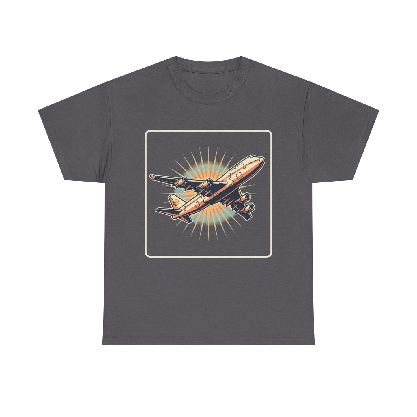 Vintage Jumbo Jet T‑Shirt — Retro Aviation Graphic Tee for Plane Lovers