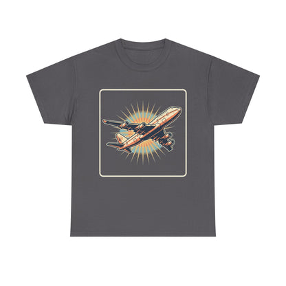 Vintage Jumbo Jet T‑Shirt — Retro Aviation Graphic Tee for Plane Lovers