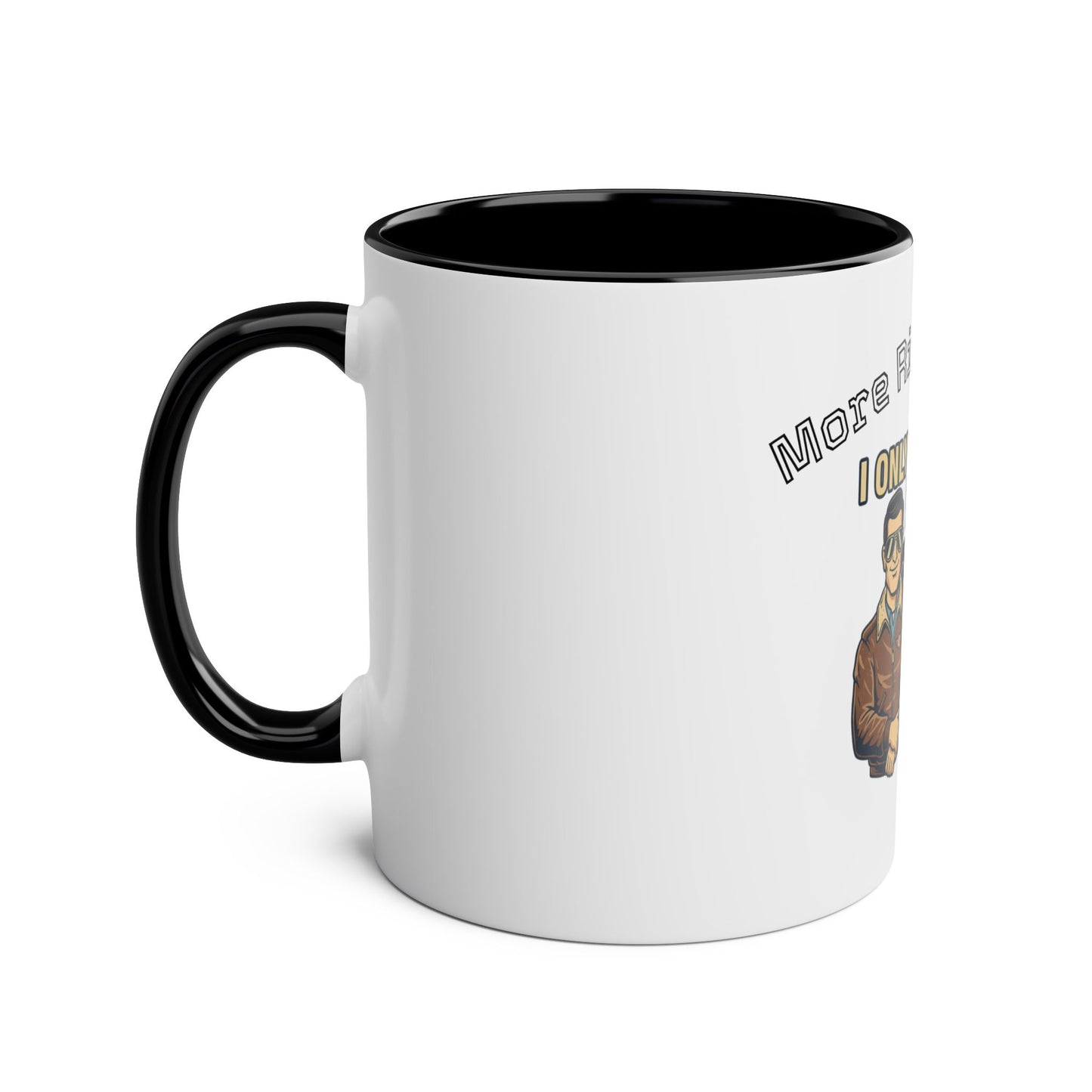 Aviator Coffee Mug — "More Right Rudder" (11 oz Two-Tone)