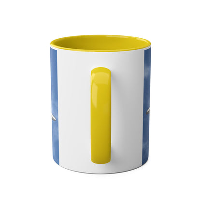 Mew Gull Racer Two-Tone Coffee Mugs, 11oz - Funky Aviation