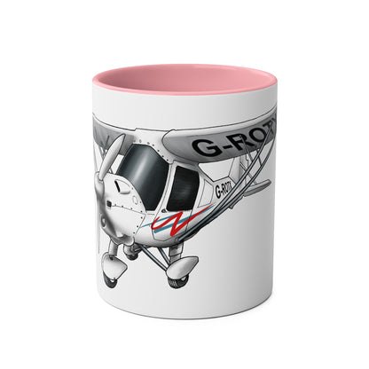 Rotax Cartoon Ikarus C42 Microlight 11oz Coffee Mug