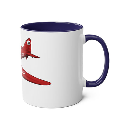 Comet Racer Two-Tone Coffee Mugs, 11oz - Funky Aviation