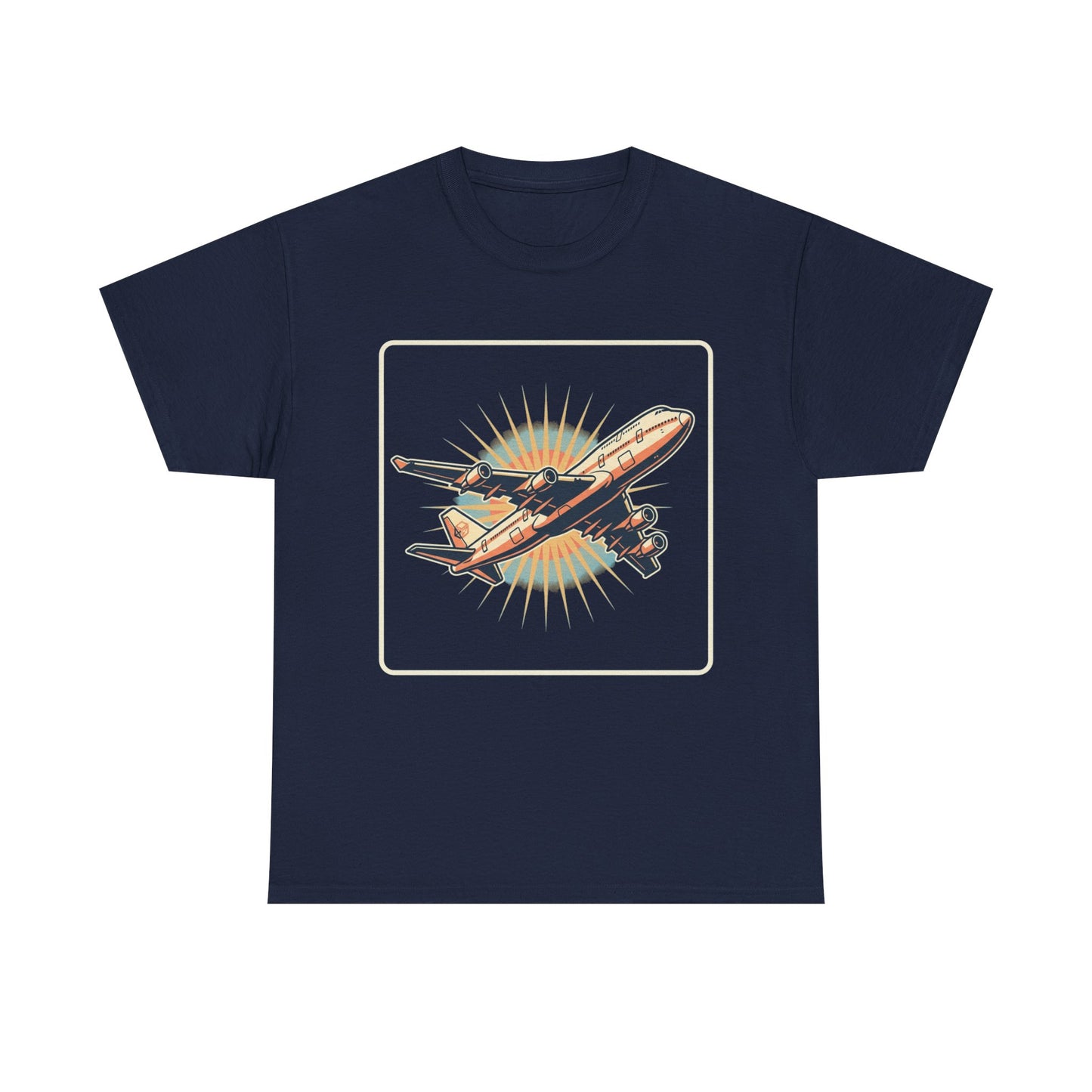 Vintage Jumbo Jet T‑Shirt — Retro Aviation Graphic Tee for Plane Lovers