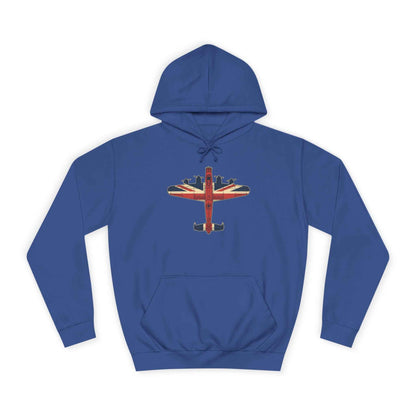 Vintage UK Flag Bomber Plane Hoodie