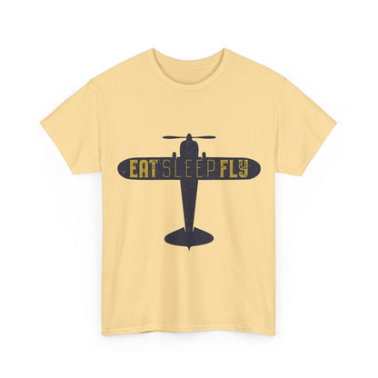 Eat Sleep Fly T-Shirt — Vintage Airplane Pilot Tee