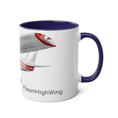 Cessna Team High Wing Two-Tone Coffee Mugs, 11oz - Funky Aviation