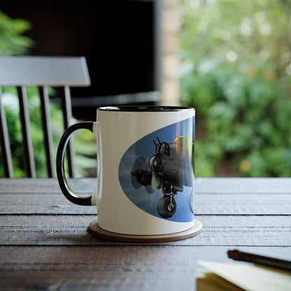Lancaster Bomber Two-Tone Coffee Mugs, 11oz - Funky Aviation