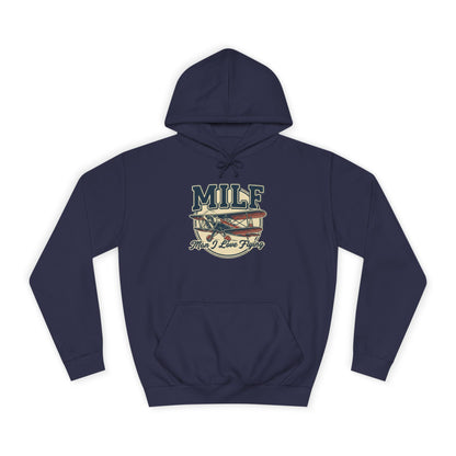 MILF Retro Flag Hoodie – Vintage Americana College Style