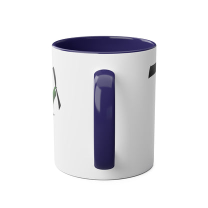 Huey Chopper Two-Tone Coffee Mugs, 11oz - Funky Aviation