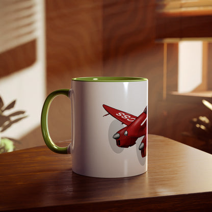 Comet Racer Two-Tone Coffee Mugs, 11oz - Funky Aviation