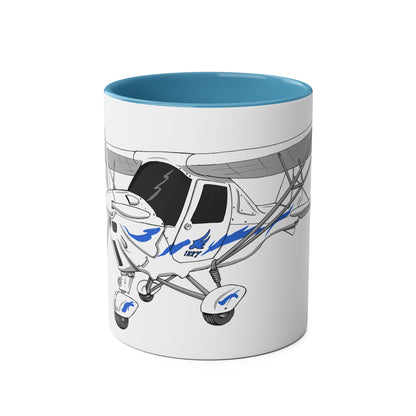 Ikarus C42 Two-Tone Coffee Mugs, 11oz - Funky Aviation