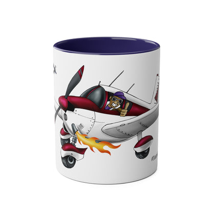 PA28 Team Low Wing Two-Tone Coffee Mugs, 11oz - Funky Aviation