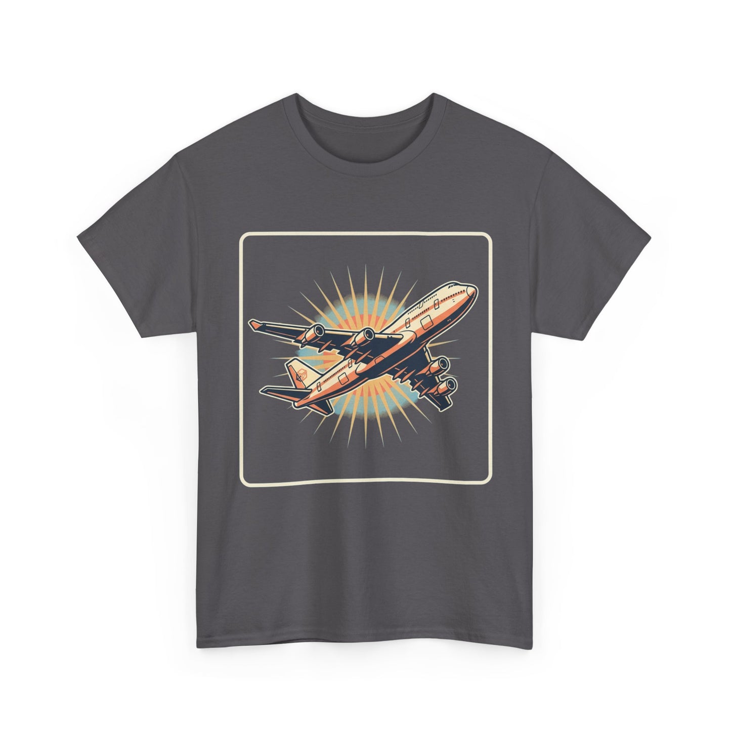 Vintage Jumbo Jet T‑Shirt — Retro Aviation Graphic Tee for Plane Lovers
