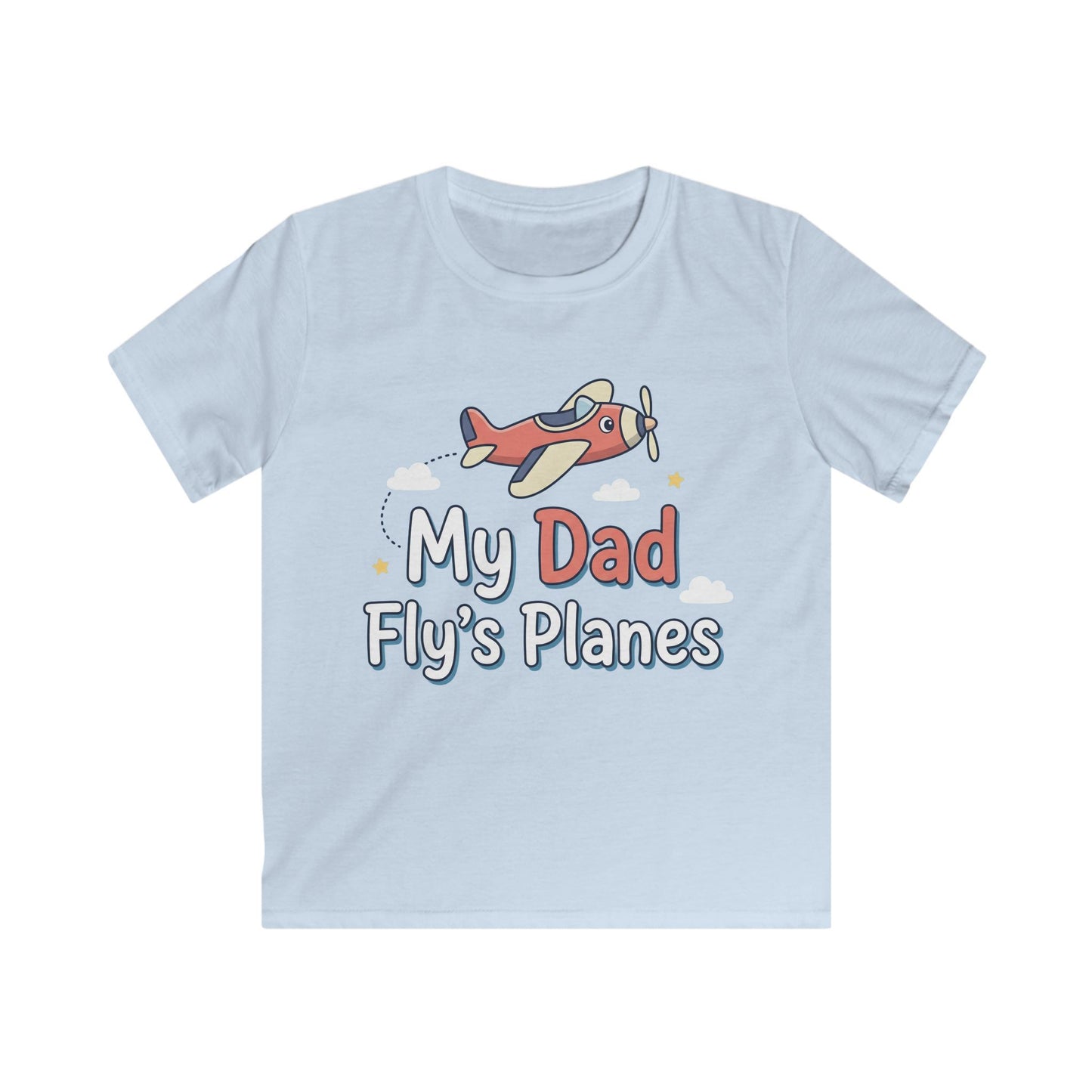 Kids Tee — “My Dad Fly’s Planes” Airplane Graphic Father’s Day Shirt