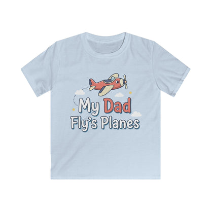 Kids Tee — “My Dad Fly’s Planes” Airplane Graphic Father’s Day Shirt
