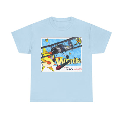 Swordfish Navy Wings T‑Shirt — Vintage Biplane Aviation Graphic Tee