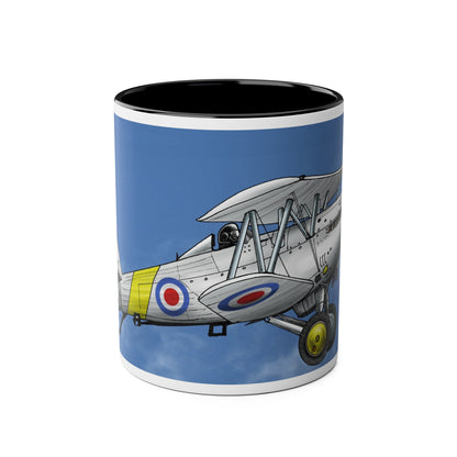 Vintage Nimrod Two-Tone Coffee Mugs, 11oz - Funky Aviation