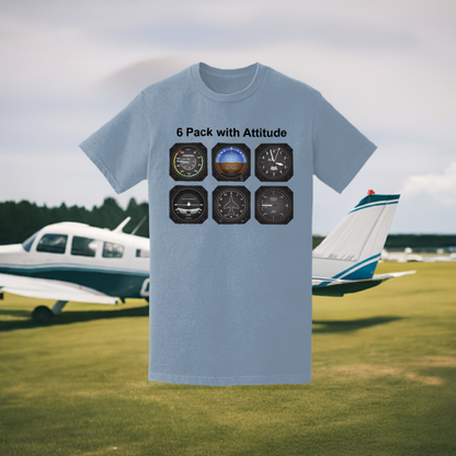 6 Pack with Attitude T-Shirt - Funky Aviation