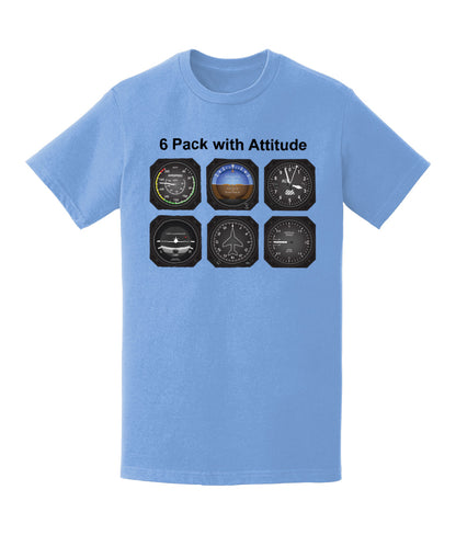 6 Pack with Attitude T-Shirt - Funky Aviation