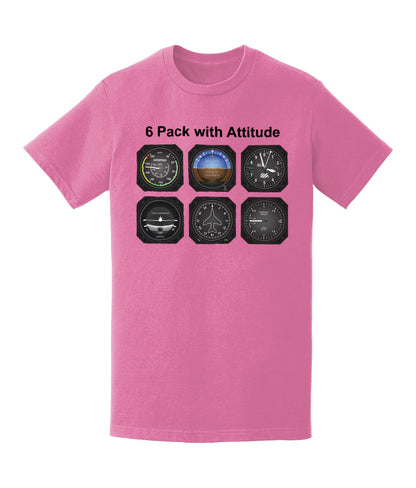 6 Pack with Attitude T-Shirt - Funky Aviation