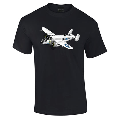 B25 Mitchell Bomber hand drawn T-Shirt - Funky Aviation