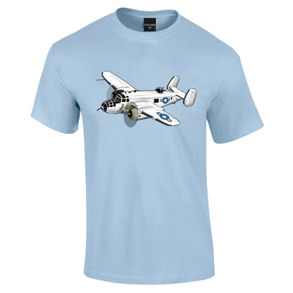 B25 Mitchell Bomber hand drawn T-Shirt - Funky Aviation