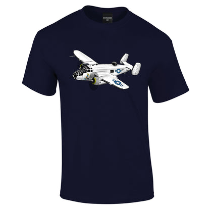 B25 Mitchell Bomber hand drawn T-Shirt - Funky Aviation