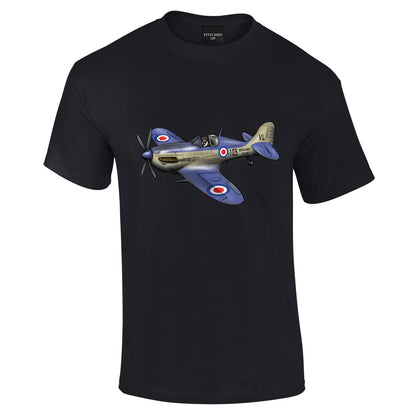Navy Seafire Spitfire Pilot T-Shirt - Funky Aviation