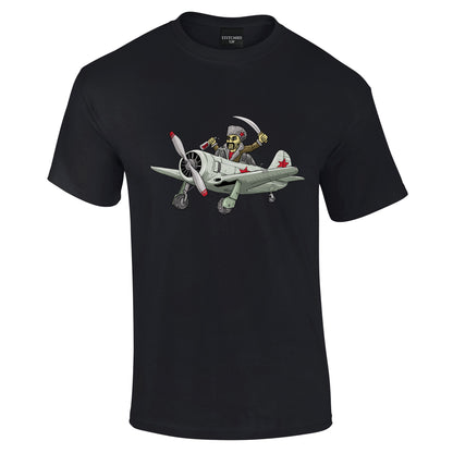 Yak Aircraft Cossack Cartoon T-Shirt - Funky Aviation