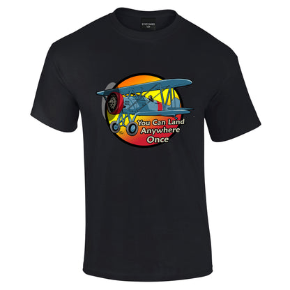 Land Anywhere Once T Shirt - Funky Aviation