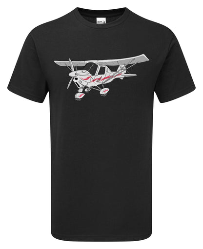 Ikarus C42 Microlight T-Shirt Red decals - Funky Aviation